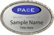 (image for) Pace Real Estate Associates Oval Bling Silver badge