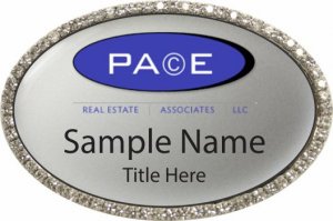 (image for) Pace Real Estate Associates Oval Bling Silver badge