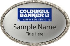 (image for) Coldwell Banker Mabery Oval Bling Silver badge