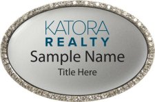 (image for) Katora Realty LLC Oval Bling Silver badge