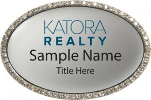 (image for) Katora Realty LLC Oval Bling Silver badge