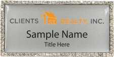 (image for) CLIENTS 1ST REALTY Bling Silver badge