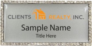 (image for) CLIENTS 1ST REALTY Bling Silver badge