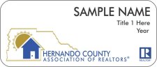 (image for) Hernando County Association of Realtors Shaped White badge