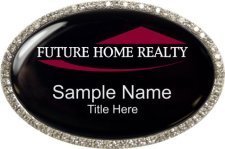 (image for) Future Home Realty Oval Bling Silver Other badge