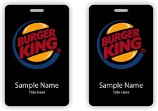 (image for) Burger King ID Vertical Double Sided badge
