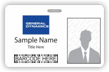 (image for) General Dynamics Barcode ID Horizontal badge