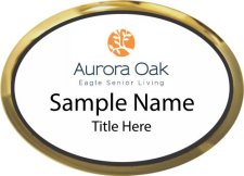 (image for) Aurora Oak Oval Executive Gold Other badge