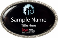 (image for) Keller Williams Judy Paul Oval Bling Silver Other badge
