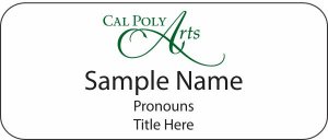 (image for) Cal Poly Arts Standard White badge