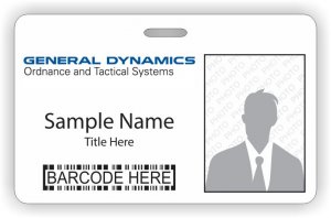 (image for) General Dynamics Barcode ID Horizontal badge