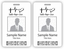 (image for) CassieMarie Meyers Barcode ID Vertical Double Sided badge