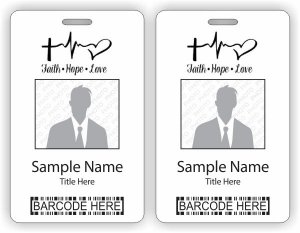 (image for) CassieMarie Meyers Barcode ID Vertical Double Sided badge