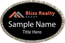 (image for) Bliss Realty Group Oval Bling Silver badge
