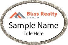 (image for) Bliss Realty Group Oval Bling Silver badge
