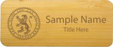 (image for) AeLION Group Standard Bamboo Laser Engraved badge
