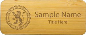 (image for) AeLION Group Standard Bamboo Laser Engraved badge