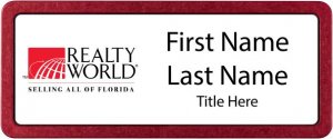 (image for) Ocala Realty World Prestige Red Anodized badge