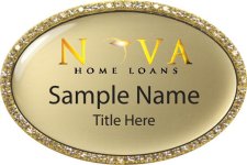 (image for) Nova Home Loans Oval Bling Gold badge