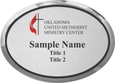 (image for) United Methodist Ministry Center Oval Executive Silver badge