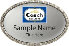 (image for) Coach Realtors Oval Bling Silver badge