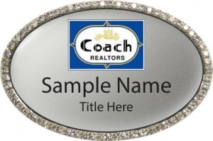 (image for) Coach Realtors Oval Bling Silver badge