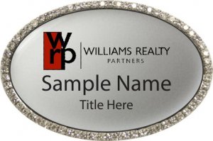 (image for) Williams Realty Partners Oval Bling Silver badge