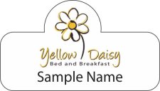 (image for) Yellow Daisy Bed & Breakfast Shaped Other badge