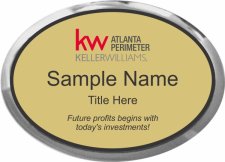 (image for) Keller Williams Commercial Silver Oval Executive Badge