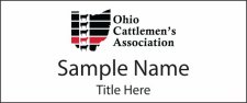 (image for) Ohio Cattlemen's Association Standard White Square Corner badge