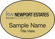 (image for) Keller Williams Newport Estates Oval Gold badge
