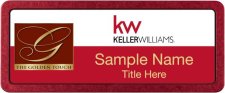 (image for) Keller Williams - The Golden Touch Prestige Red Anodized badge