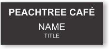 (image for) peachtree cafe Standard Black Square Corner badge