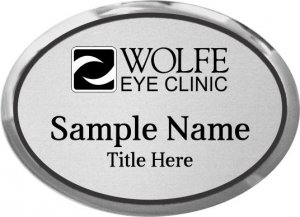 (image for) Wolfe Eye Clinic Oval Executive Silver badge