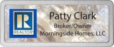 (image for) Morningside Homes Mother of Pearl Pebbled badge