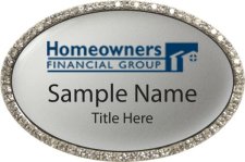 (image for) Homeowners Financial Group Oval Bling Silver badge