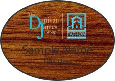 (image for) The Dunivan James Group with Fathom Realty, LLC Oval Bloodwood badge