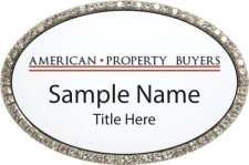 (image for) American Property Realty Oval Bling Silver Other badge