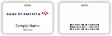 (image for) Bank of America Barcode ID Horizontal Double Sided badge