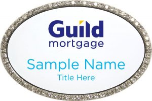 (image for) Guild Mortgage Oval Bling Silver badge