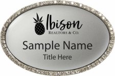(image for) Ibison Realtors & Co. Oval Bling Silver badge