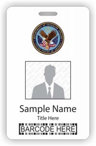 (image for) Department of Veterans Affairs Barcode ID Vertical badge