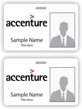 (image for) Accenture Photo ID Horizontal Double Sided badge