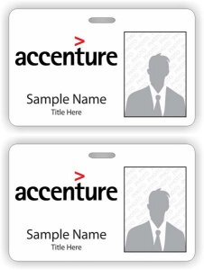 (image for) Accenture Photo ID Horizontal Double Sided badge