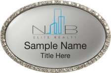 (image for) NB Elite Realty Oval Bling Silver badge