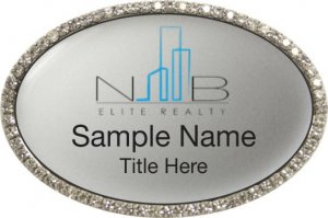 (image for) NB Elite Realty Oval Bling Silver badge