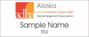 (image for) Alaska Dental Standard White Square Corner badge