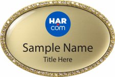 (image for) Houston Association of REALTORS® Oval Bling Gold badge