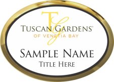 (image for) Tuscan Gardens of Venetia Bay Oval Executive Gold Other badge