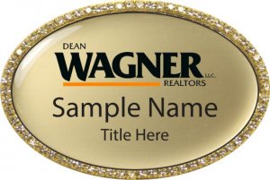 (image for) Dean Wagner Realtors Oval Bling Gold badge